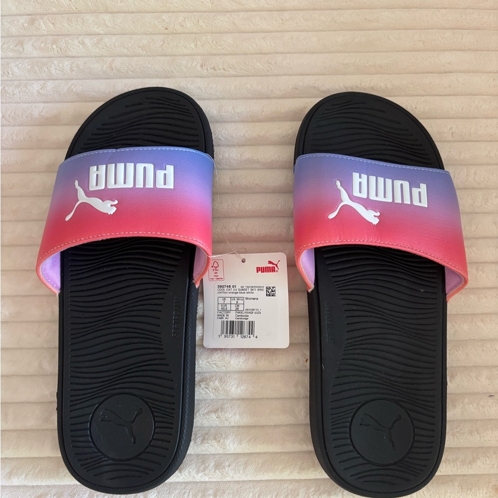 Puma Gradient Slide Sandals with Black Sole